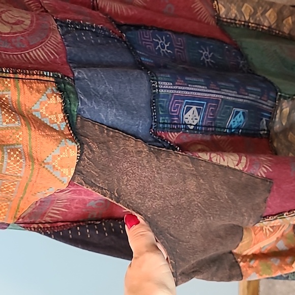 Handmade Y2K Hippie Boho Patchwork Maxi Dress Size Small Gypsy - Picture 4 of 11